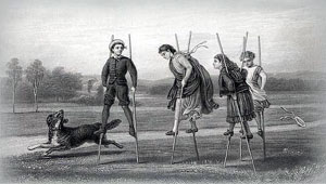 Children on Wooden Stilts